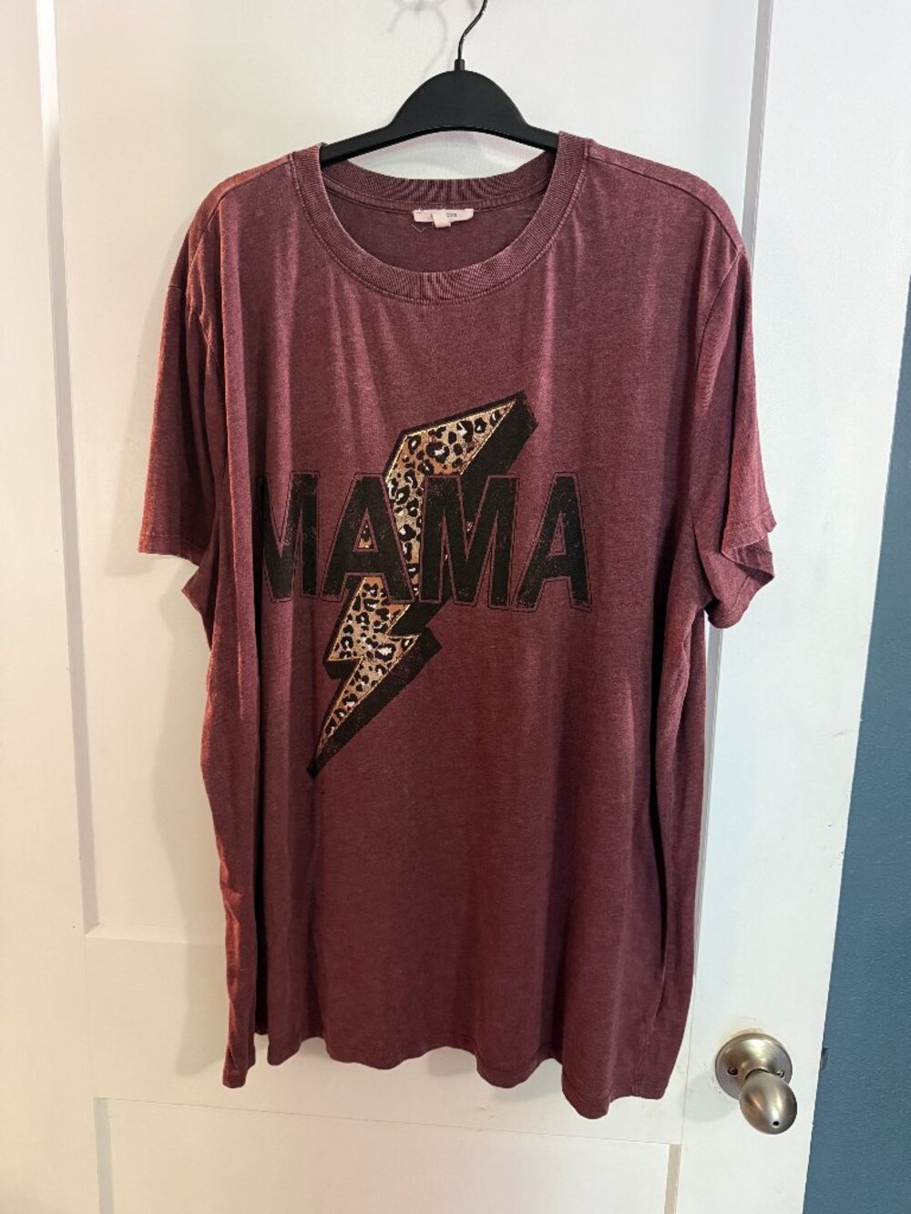 Women's Maurices Dark Purple Mama Tee Plus Size 1X